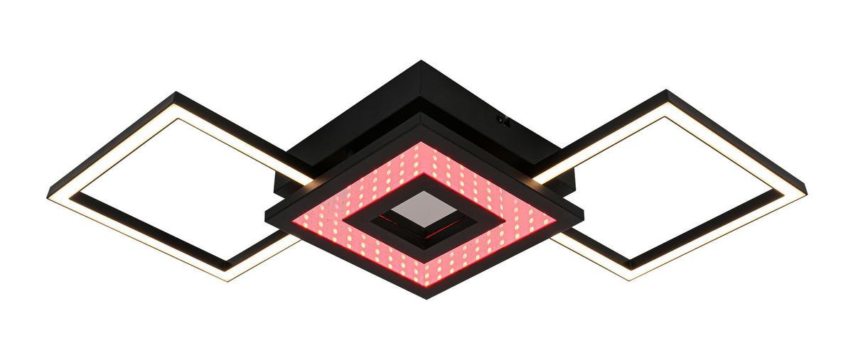 LED-Deckenleuchte Charlotta - Schwarz, Basics, Kunststoff/Metall (27,8/66/7cm) - Luca Bessoni