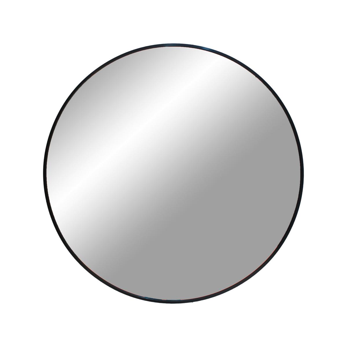 Wandspiegel Madrid Schwarz B: 60 cm - Schwarz, Basics, Glas/Metall (60/60/3cm)