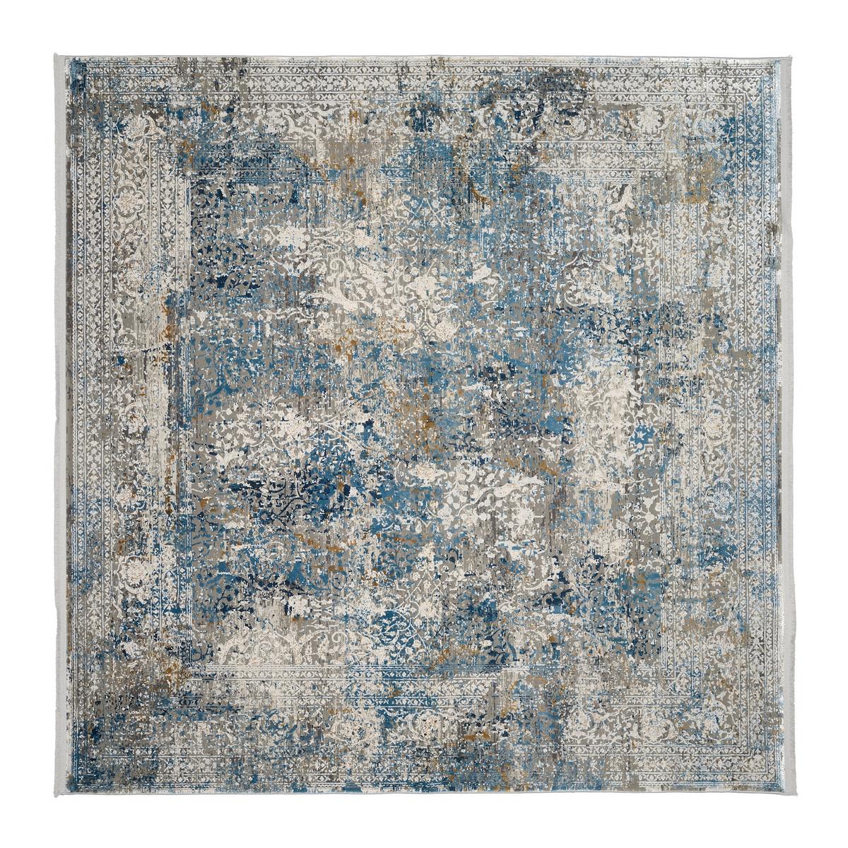 Webteppich Avignon Multicolor 200x200 cm - Blau/Grau, Design, Textil (200/200cm) - Dieter Knoll