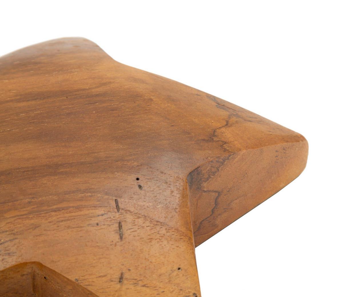 Skulptur Bintang Teak Braun, B: 19 cm - Braun, Basics, Holz (19/19/5cm)