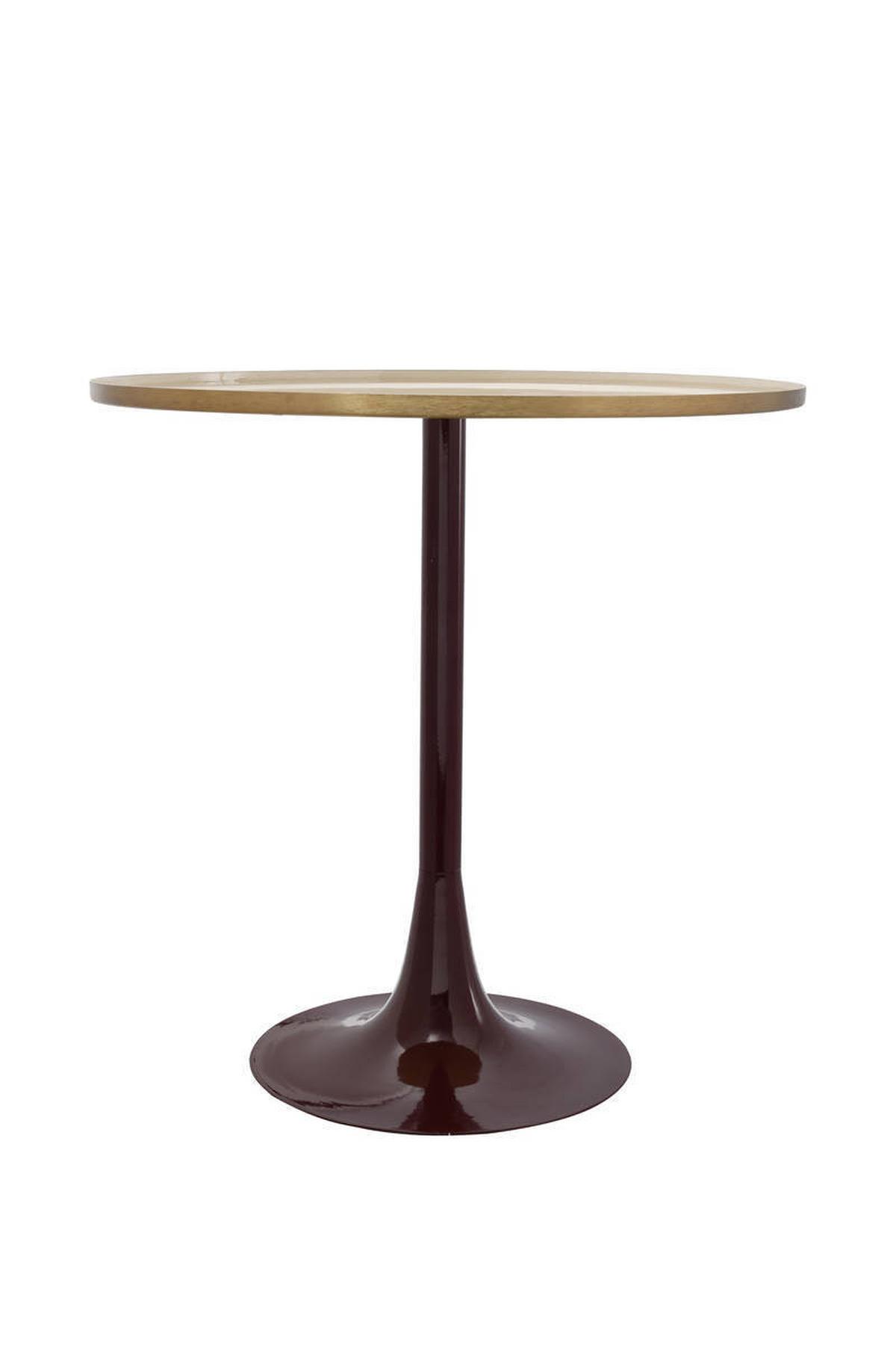 PRÍRUČNÝ STOLÍK ART DECO - slivková/krémová, Trend, kov (51/52cm)