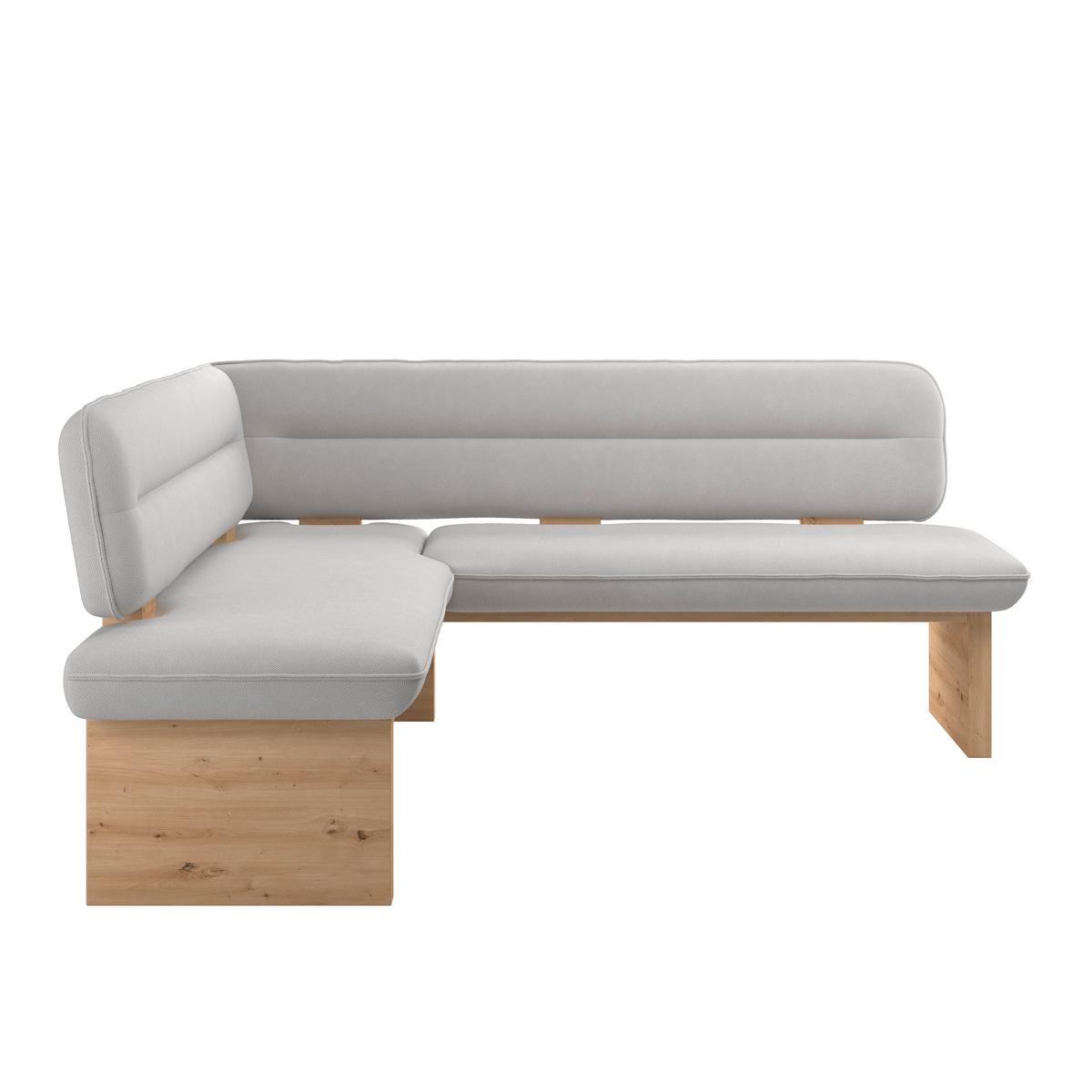 Eckbank Beluna Ii Webstoff Beige, B: 170cm - Eichefarben/Beige, KONVENTIONELL, Holz/Textil (170/212cm) - James Wood