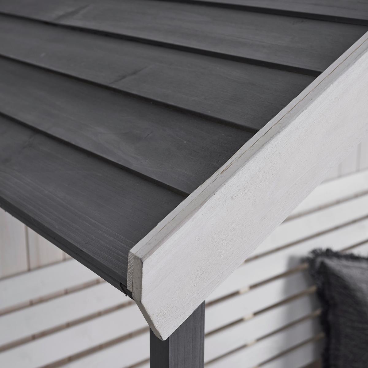 Zahradní lavice z masívu Giuliana bílá/šedá - šedá/bílá, Moderní, dřevo (135/170/75cm) - Bessagi Garden