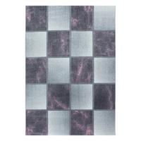 Webteppich Lila/Grau Naturfaser Ottawa 140x200 cm - Lila, Design, Textil (140/200cm)