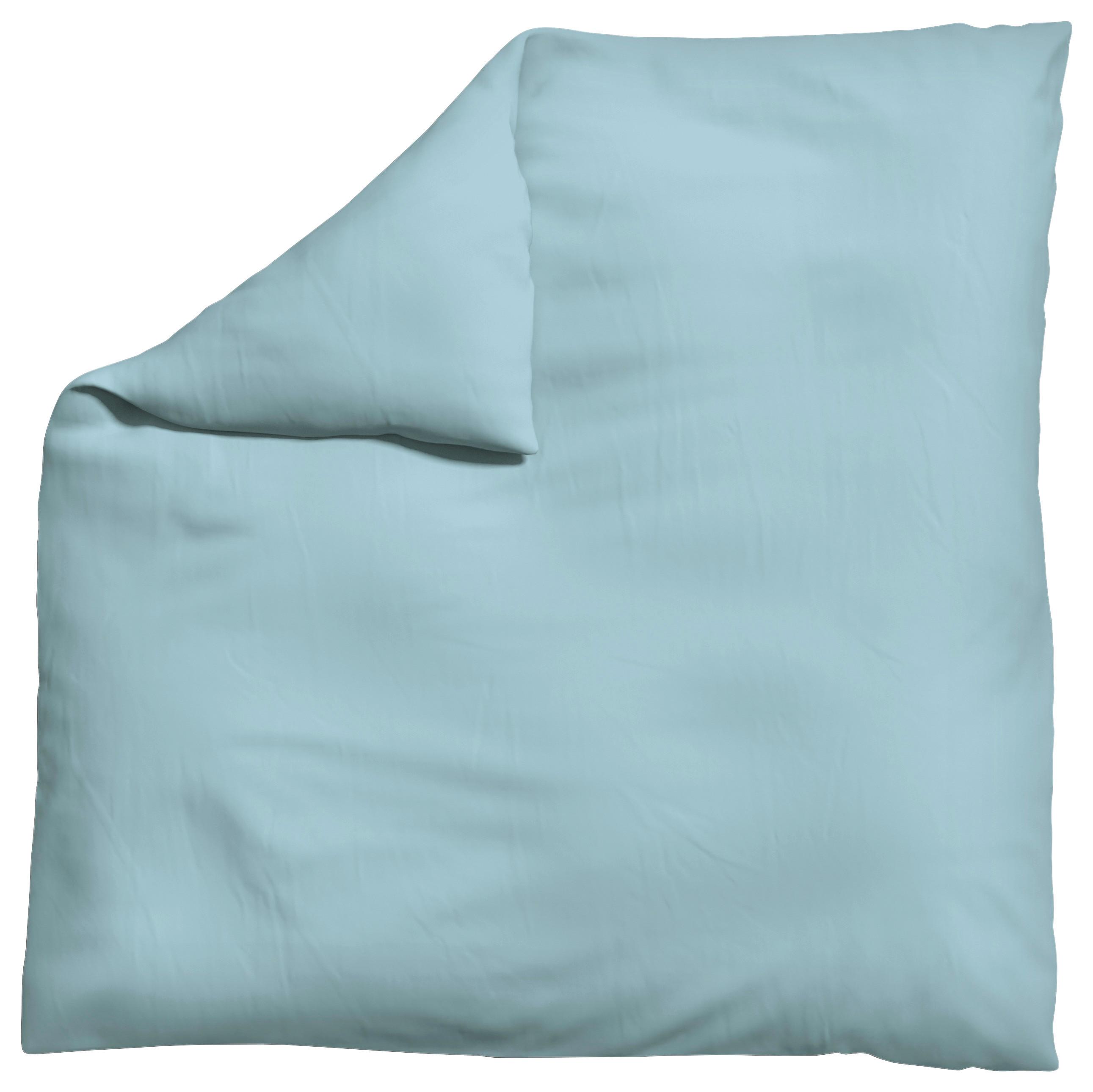 Bettdeckenbezug Knitted Jersey - Hellblau, Basics, Textil (200/200cm) - Schlafgut