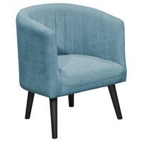 Polstersessel Mit Armlehnen Paul Velours Blau - Blau/Schwarz, Basics, Textil (61/82/58cm) - Livetastic
