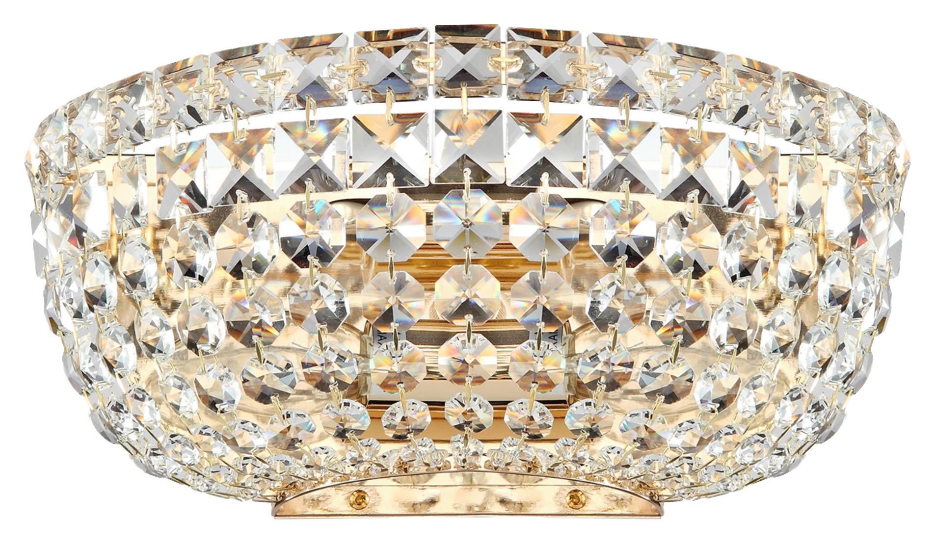 Wandleuchte Basfor - Goldfarben, Basics, Glas/Metall (25,5/12,5cm) - MAYTONI