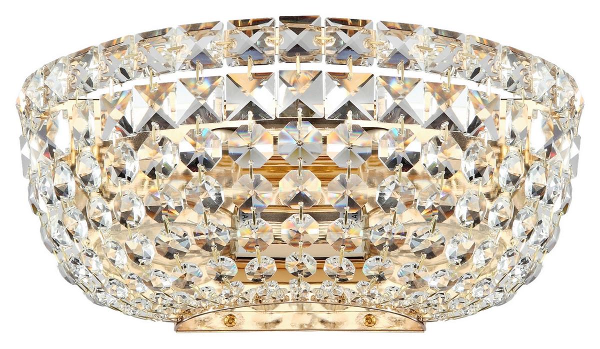 Wandleuchte Basfor - Goldfarben, Basics, Glas/Metall (25,5/12,5cm) - MAYTONI