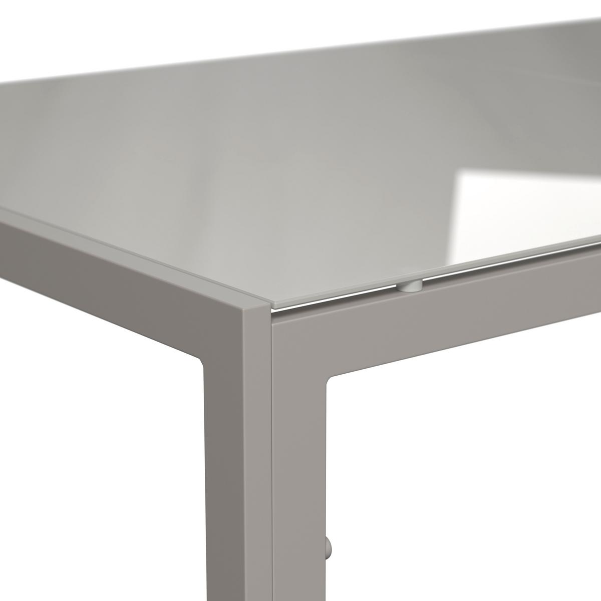 Gartenset Barcelona - Beige, MODERN, Glas/Textil (150/73/80cm) - Beldano