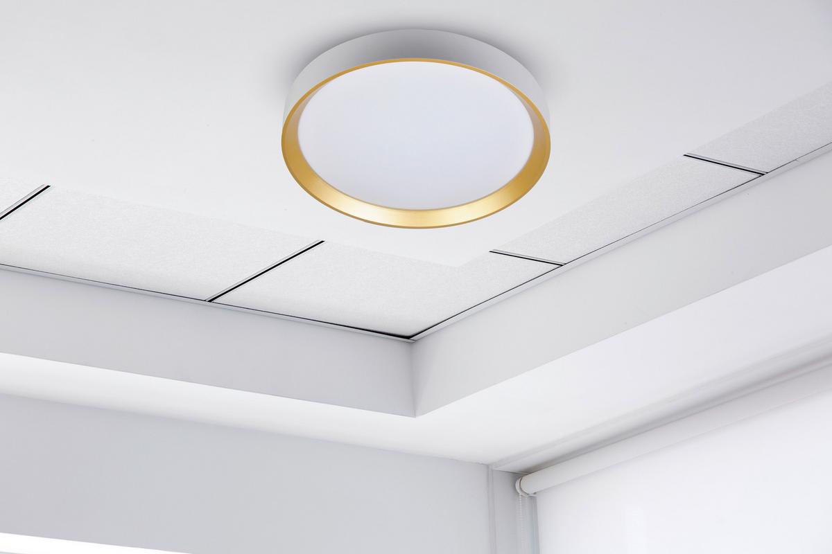 Led-deckenleuchte 3-Fach-Dimmbar - Schwarz, Design, Kunststoff/Metall (38,3/7,5cm) - Näve