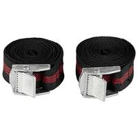 Spanngurt L: 2,5 m 2er-Set - Rot/Schwarz, KONVENTIONELL, Kunststoff/Metall (2,5/250cm)