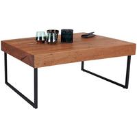 Konferenční stolek OLIVER 110x65cm - černá/barvy dubu, Moderní, kov/kompozitní dřevo (110/42/65cm)