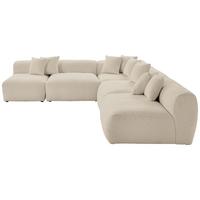 Ecksofa Bloom Erweiterbar Beige - Beige, Trend, Textil (300/315cm) - Livetastic