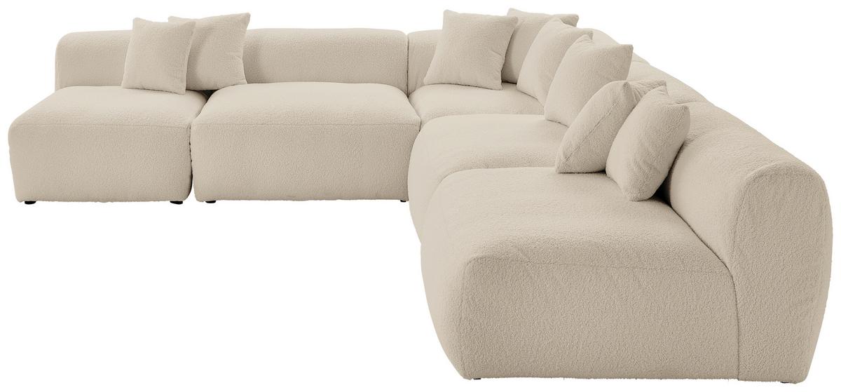 Ecksofa Bloom Erweiterbar Beige - Beige, Trend, Textil (300/315cm) - Livetastic