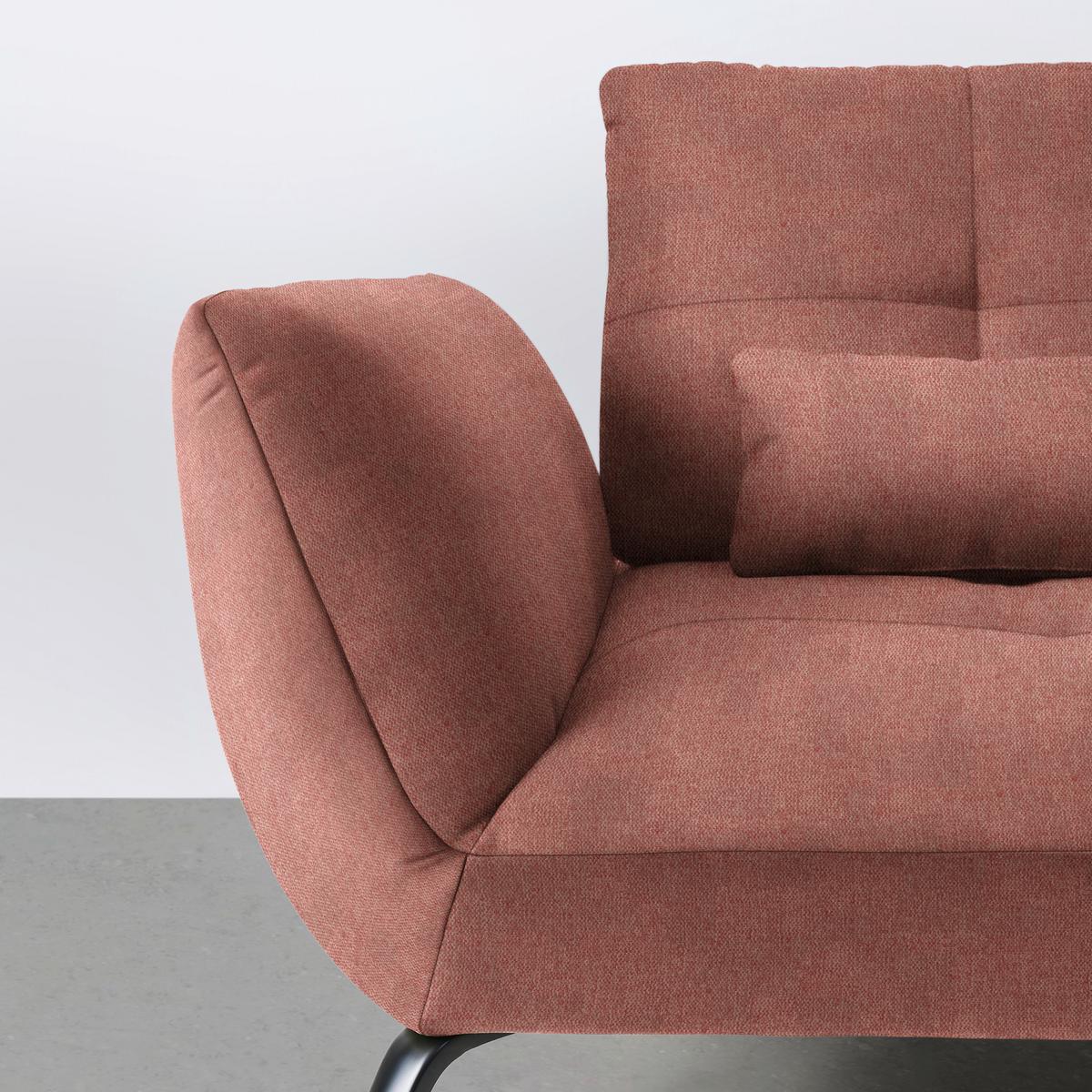 Rohová sedačka TRENDY, pravá, starorůžová - starorůžová/černá, Moderní, kov/kompozitní dřevo (310/93/250cm) - Premium Living