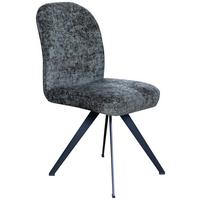 Stuhl Grün Mit Metallbeinen Ulmo 47/91/61 Cm - Schwarz/Grün, MODERN, Textil/Metall (47/91/61cm)