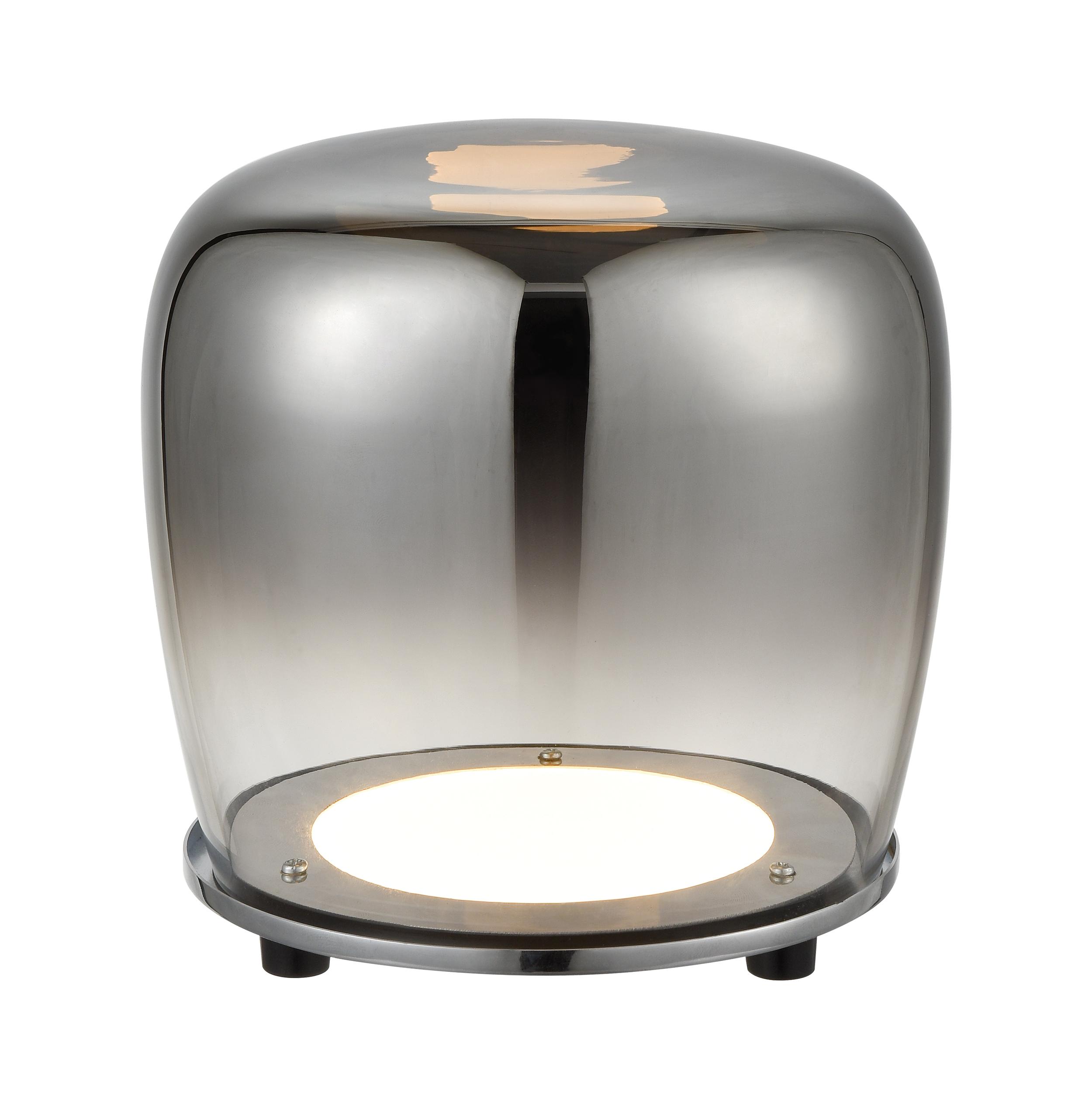 LED-Tischleuchte 3167742 Smoky - Chromfarben, Design, Glas/Metall (43cm) - Näve