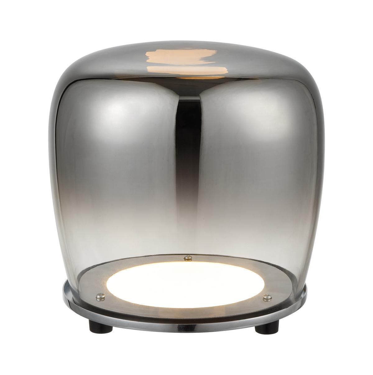 Led-tischleuchte 3167742 Smoky - Chromfarben, Design, Glas/Metall (43cm) - Näve