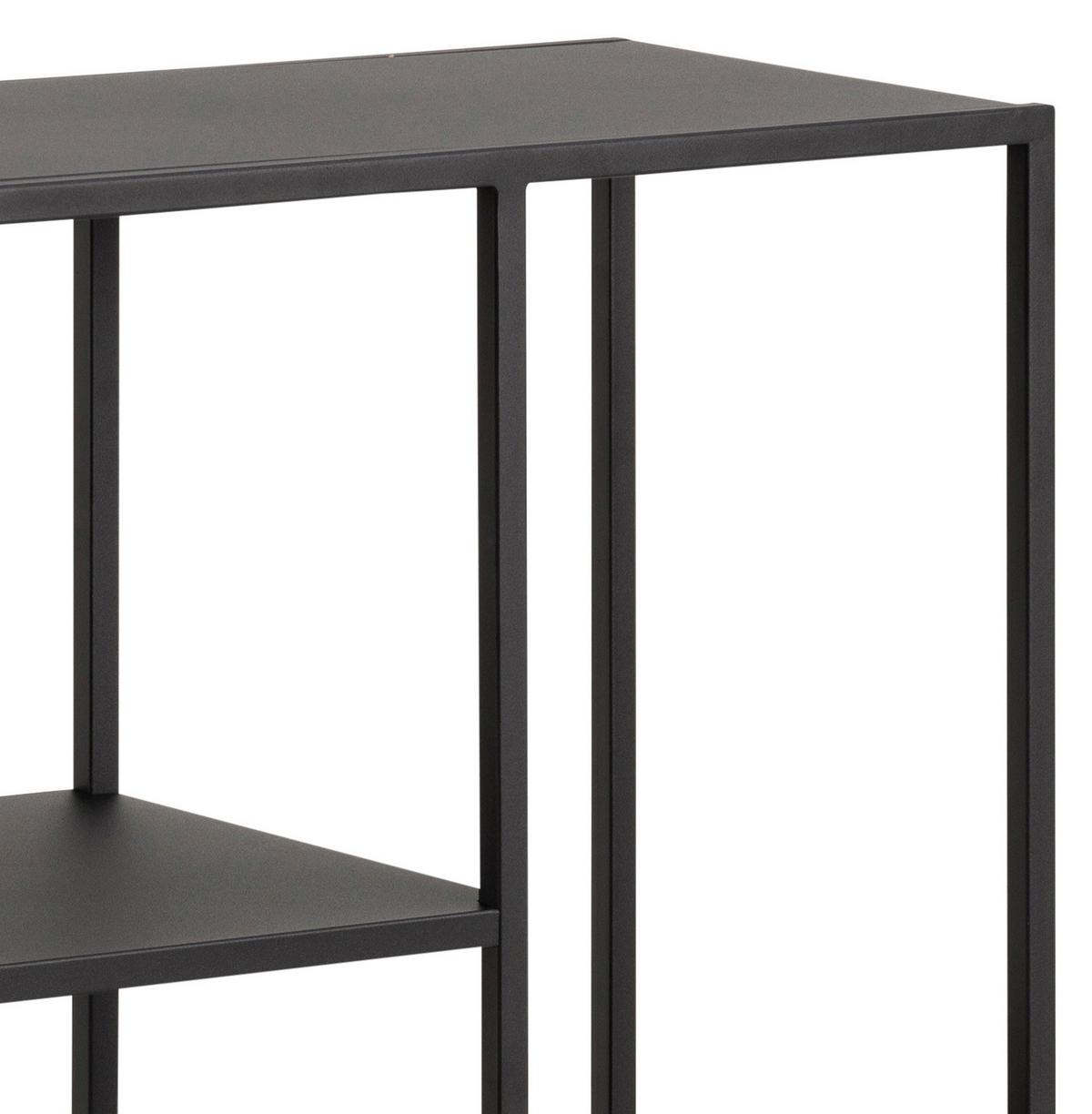 REGÁLOVÝ DÍL NEWCASTLE Š: 79,5 cm - černá, Konvenční, kov (79,5/86/30cm) - MID.YOU