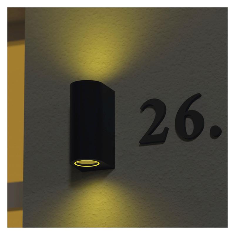 VONKAJŠIE LED SVIETIDLO OCULUS - čierna, Modern, plast