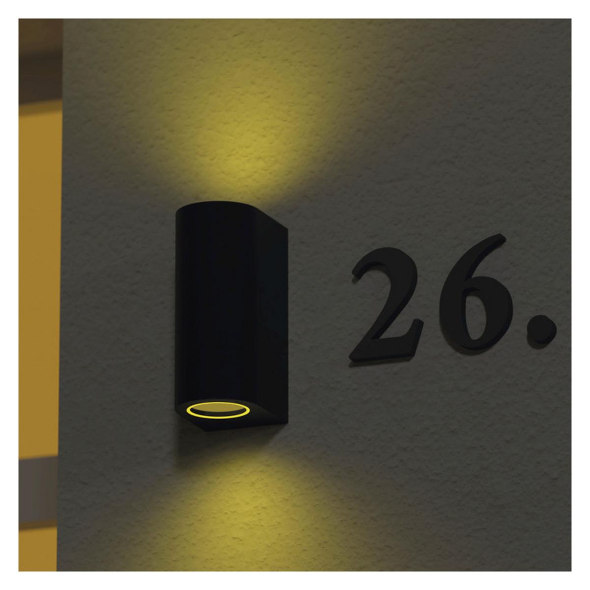 VONKAJŠIE LED SVIETIDLO OCULUS - čierna, Modern, plast