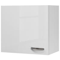 Felsőszekrény Alba - magasfényű fehér/fehér, Modern, faalapú anyag (60/54,8/32cm)