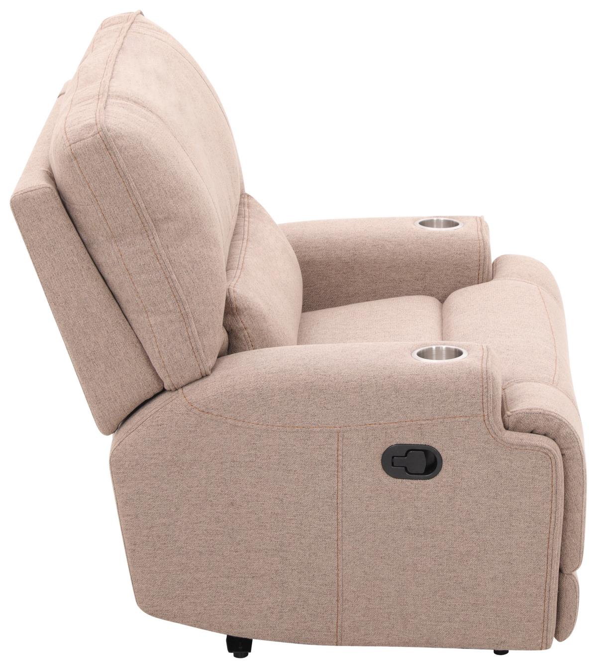 Relaxsessel Texas Mokka B: 122 Cm - Schwarz/Mokka, Basics, Holz/Textil (122/106/102cm) - MID.YOU