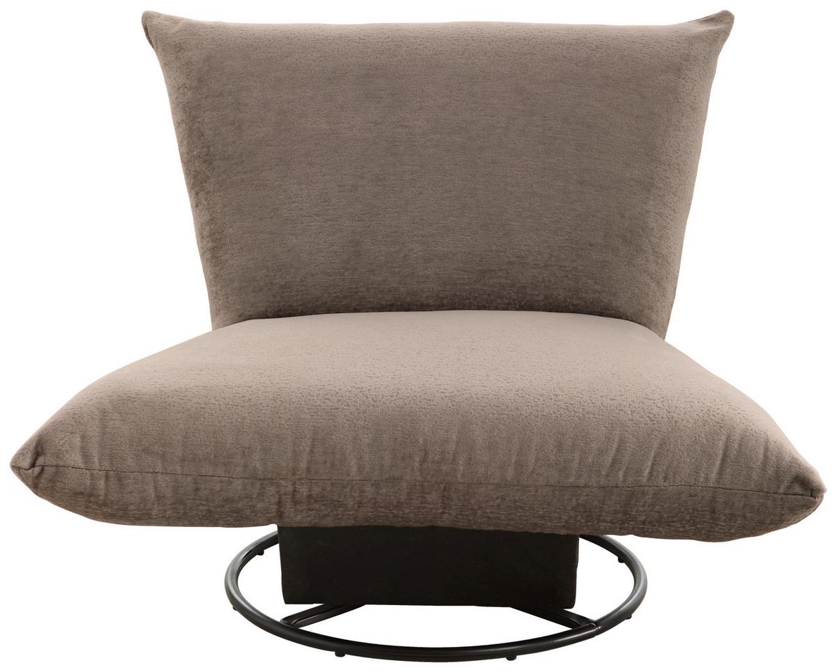 Relaxsessel Cremona Polyester Dunkelbraun - Dunkelbraun/Schwarz, Design, Textil (100/78/96cm) - Livetastic