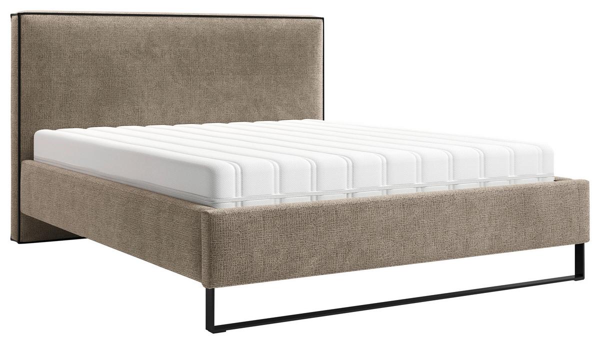 Polsterbett Winter Braun Lf: 180x200 Cm - Schwarz/Braun, MODERN, Holz/Holzwerkstoff (180/200cm) - MID.YOU