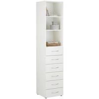 VIACÚČELOVÁ SKRIŇA MRK - biela/hliníková, Konventionell, kompozitné drevo/plast (40/185/40cm) - Mömax