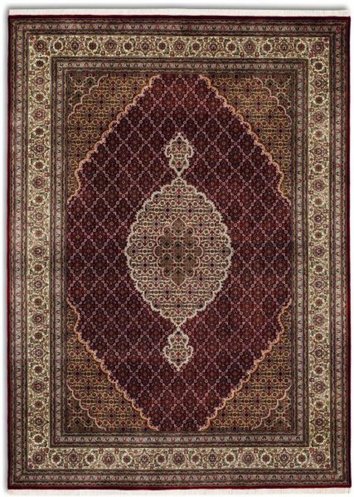 Orientalischer Webteppich Creme Cavari Mahi 160x90 cm - Rot/Creme, Basics, Textil (90/160cm) - Cazaris