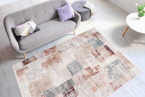 Webteppich Grau/Rosa Akropolis 80x150 cm - Rosa/Grau, Design, Textil (80/150cm) - Kayoom