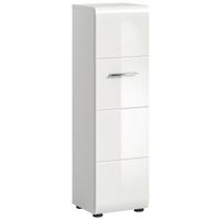 Unterschrank Ice Weiß/Weiß Hg B: 30 cm - Weiß Hochglanz/Schwarz, MODERN, Holzwerkstoff (30/106/30cm) - MID.YOU