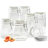 Einmachgläser 6er-Set Gothika versch. Größen, auslaufsicher - Transparent, Basics, Glas - Mäser