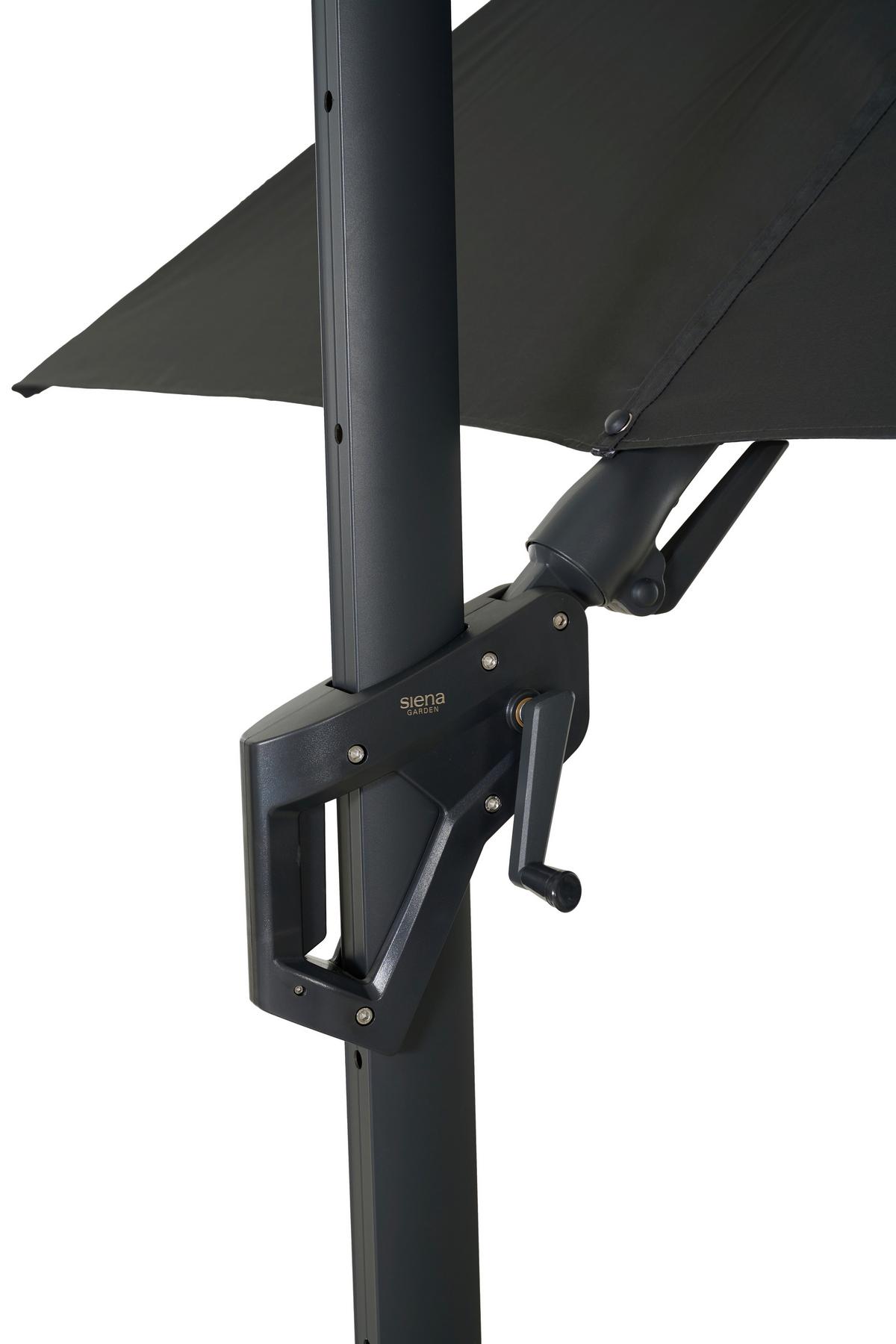 Ampelschirm S08123 - Anthrazit, MODERN, Textil/Metall (300/300cm) - Siena Garden