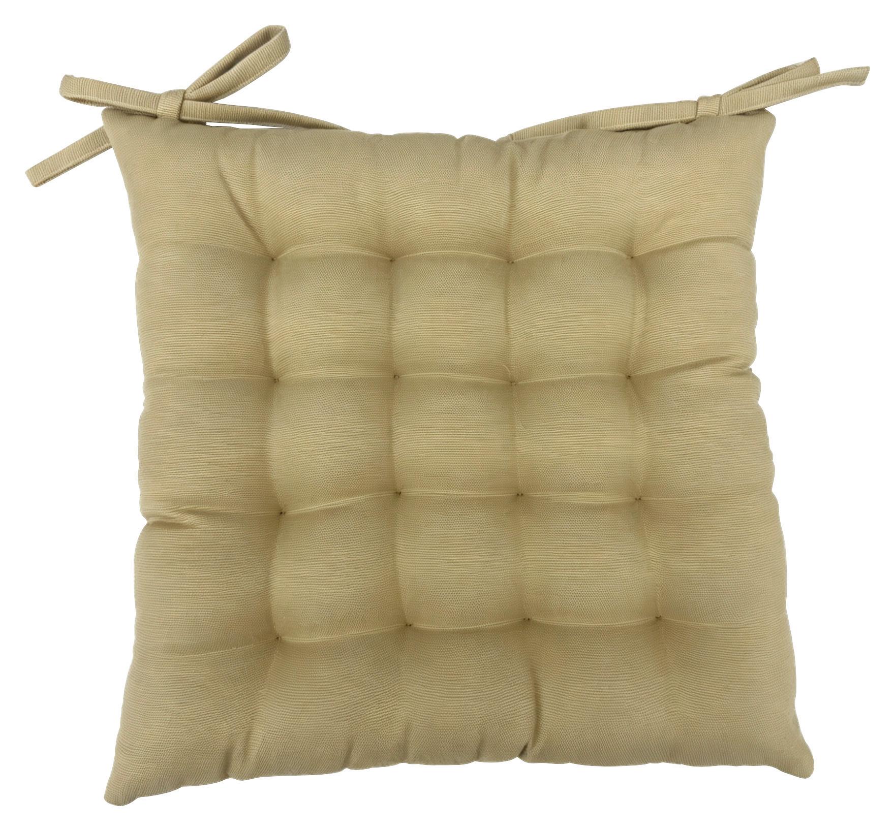 SITZKISSEN LETICIA - Braun, ROMANTIK / LANDHAUS, Textil (38/38/4cm) - James Wood