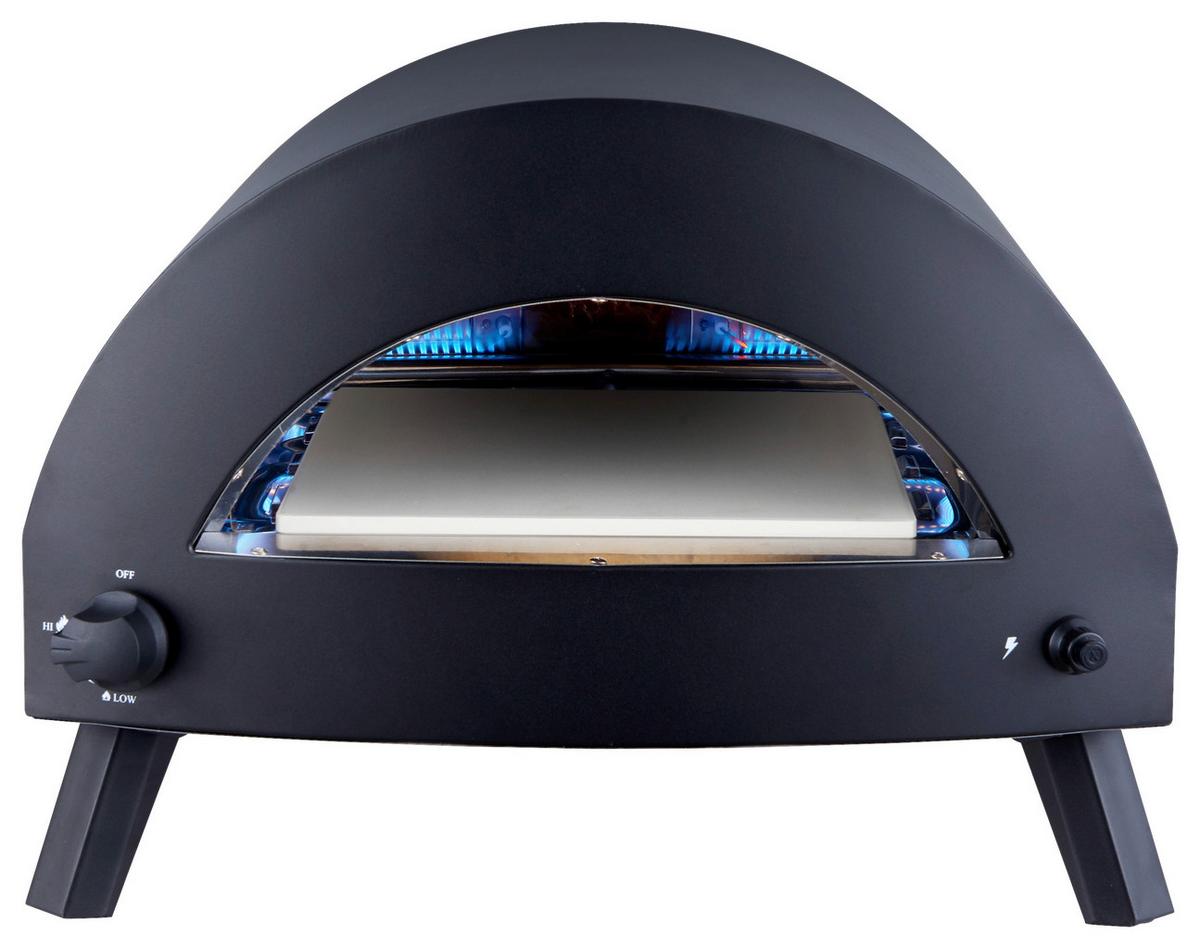 Pizzaofen Bukom - Schwarz, KONVENTIONELL, Metall (54,5/40/52cm) - Gardenson