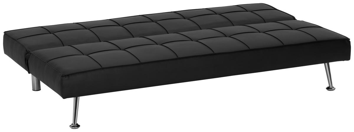 3-sitzer-sofa Mit Schlaffunktion Silva B:179cm - Silberfarben/Schwarz, Basics, Textil (179/74/91cm) - P & B