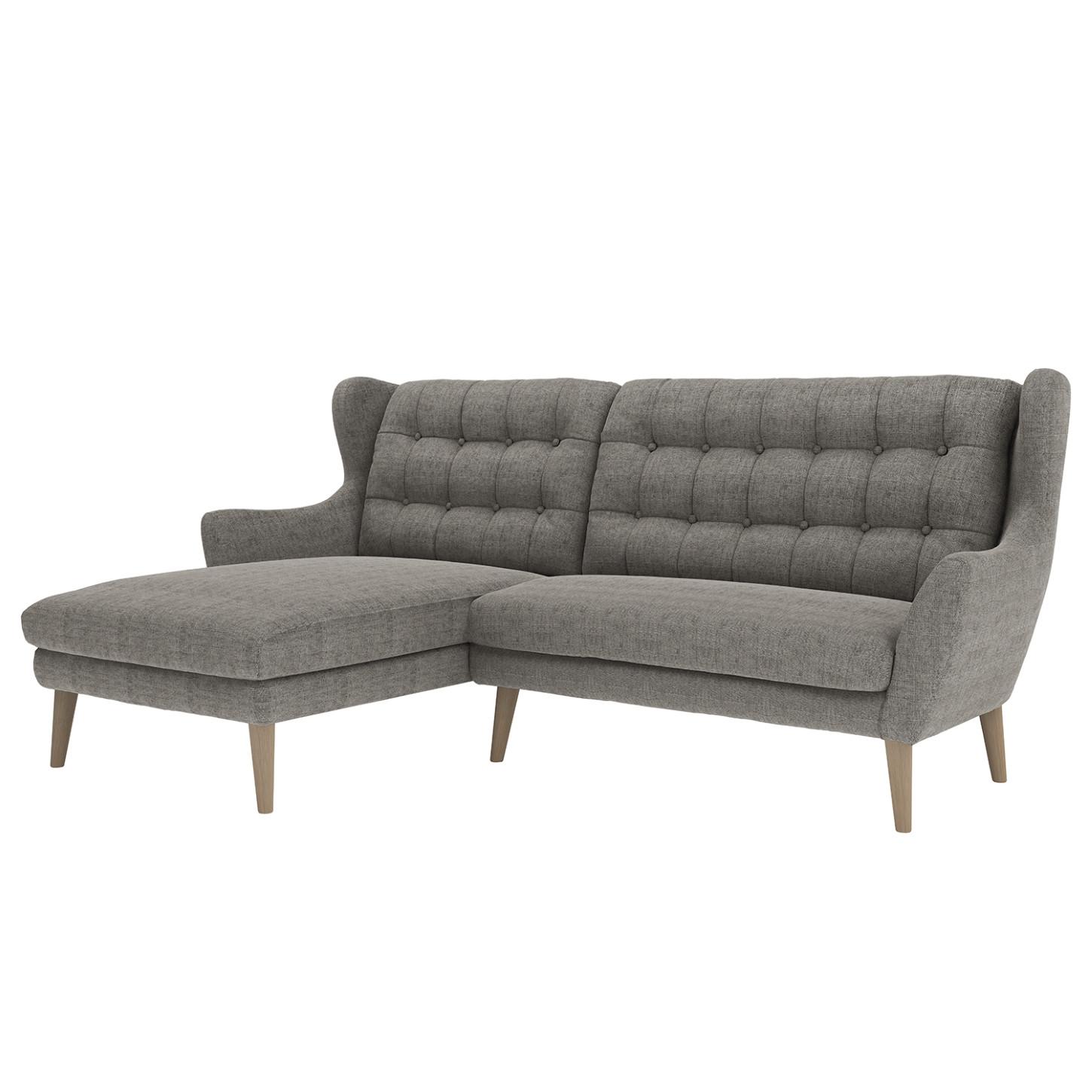 Ecksofa Henry Dunkelgrau S: 250x173 cm - Eichefarben/Dunkelgrau, KONVENTIONELL, Textil (250/173cm) - Trendmanufaktur