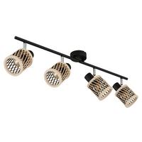 STRAHLER Mali - Schwarz/Naturfarben, Natur, Holz/Metall (70/8,5/19cm) - Globo
