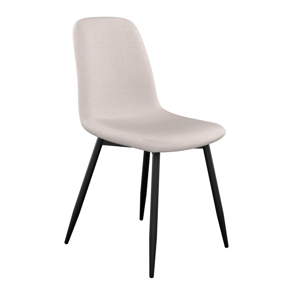 Vierfußstuhl Mona Leinenoptik beige