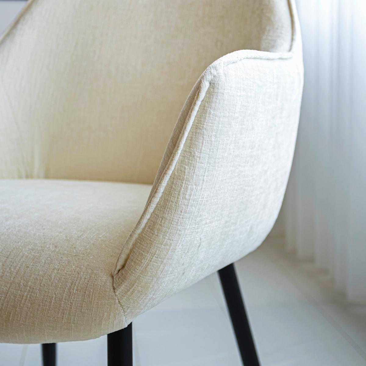 Armlehnstuhl-set Rennes Weiß B: 61 Cm - Cognac/Schwarz, MODERN, Textil/Metall (61/84/59,5cm) - MID.YOU