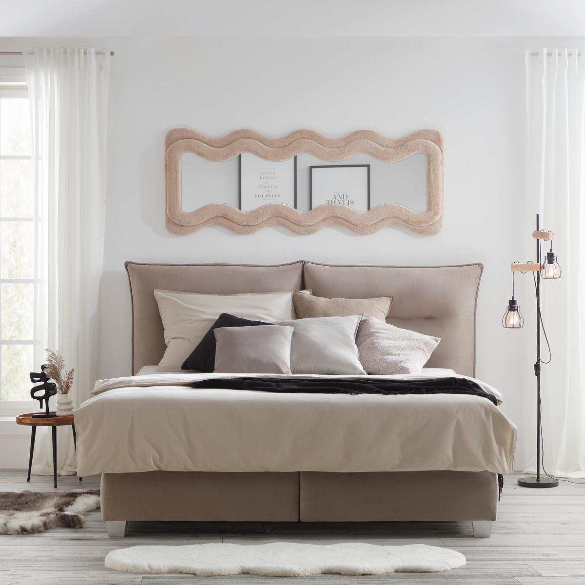 Zrkadlo SUKI béžová - taupe, Romantik / Landhaus, kompozitné drevo/textil (60/160/4cm) - Premium Living