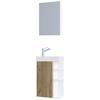 Gästebad Lumia - Honigeiche/Weiß, MODERN, Glas/Keramik (40cm) - MID.YOU