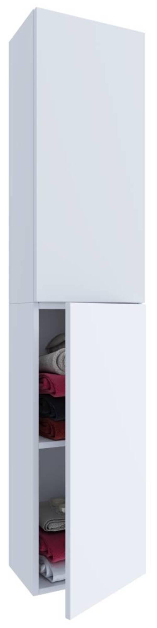 Hochschrank Bad Lendas BxH 32,6x150 cm Weiß - Weiß Hochglanz, MODERN, Holzwerkstoff (32,6/150/21,7cm) - MID.YOU