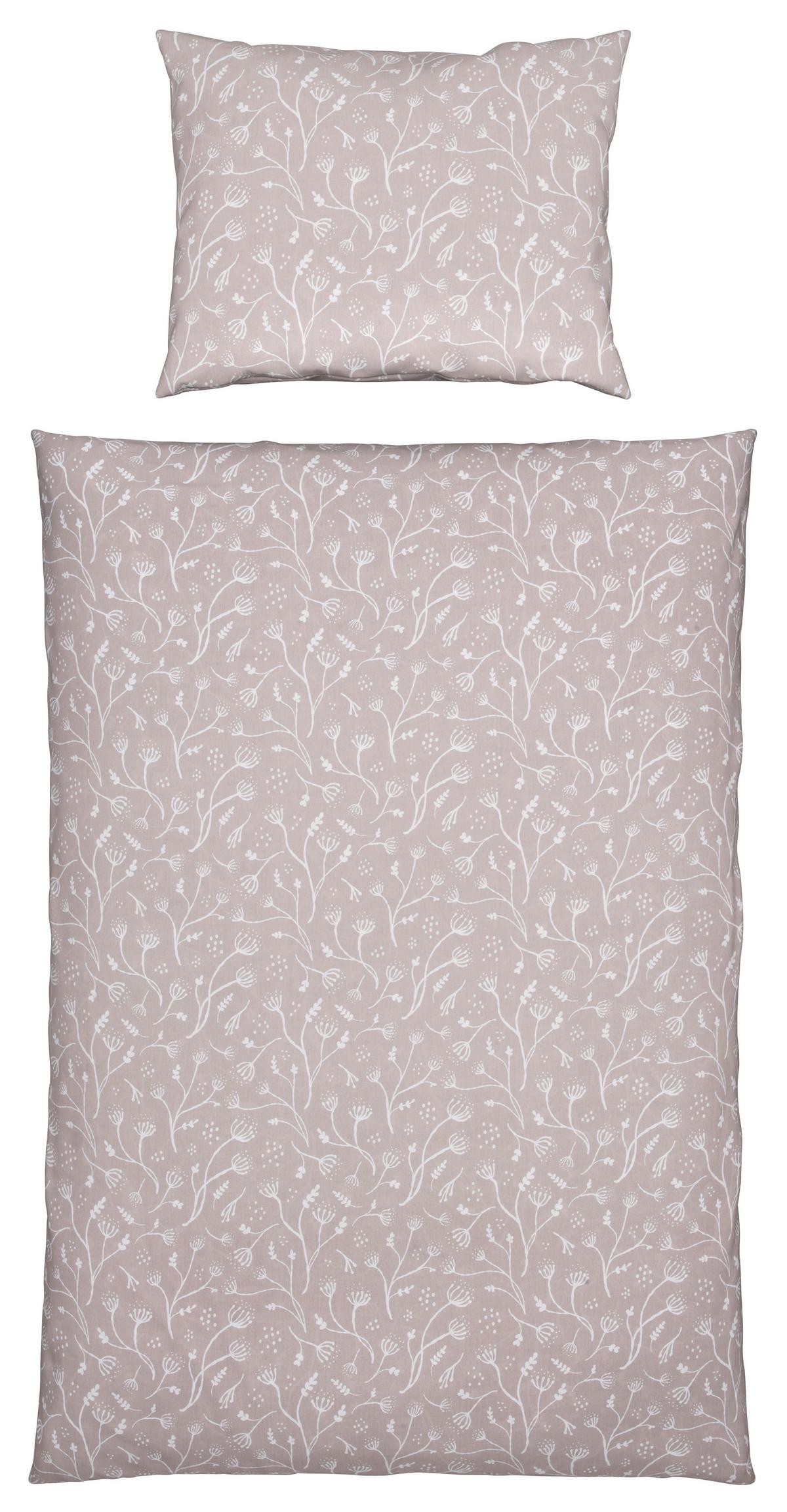 Posteľná bielizeň Frida, 70/90 140/200cm - piesková, Konventionell, textil (140/200cm) - Modern Living