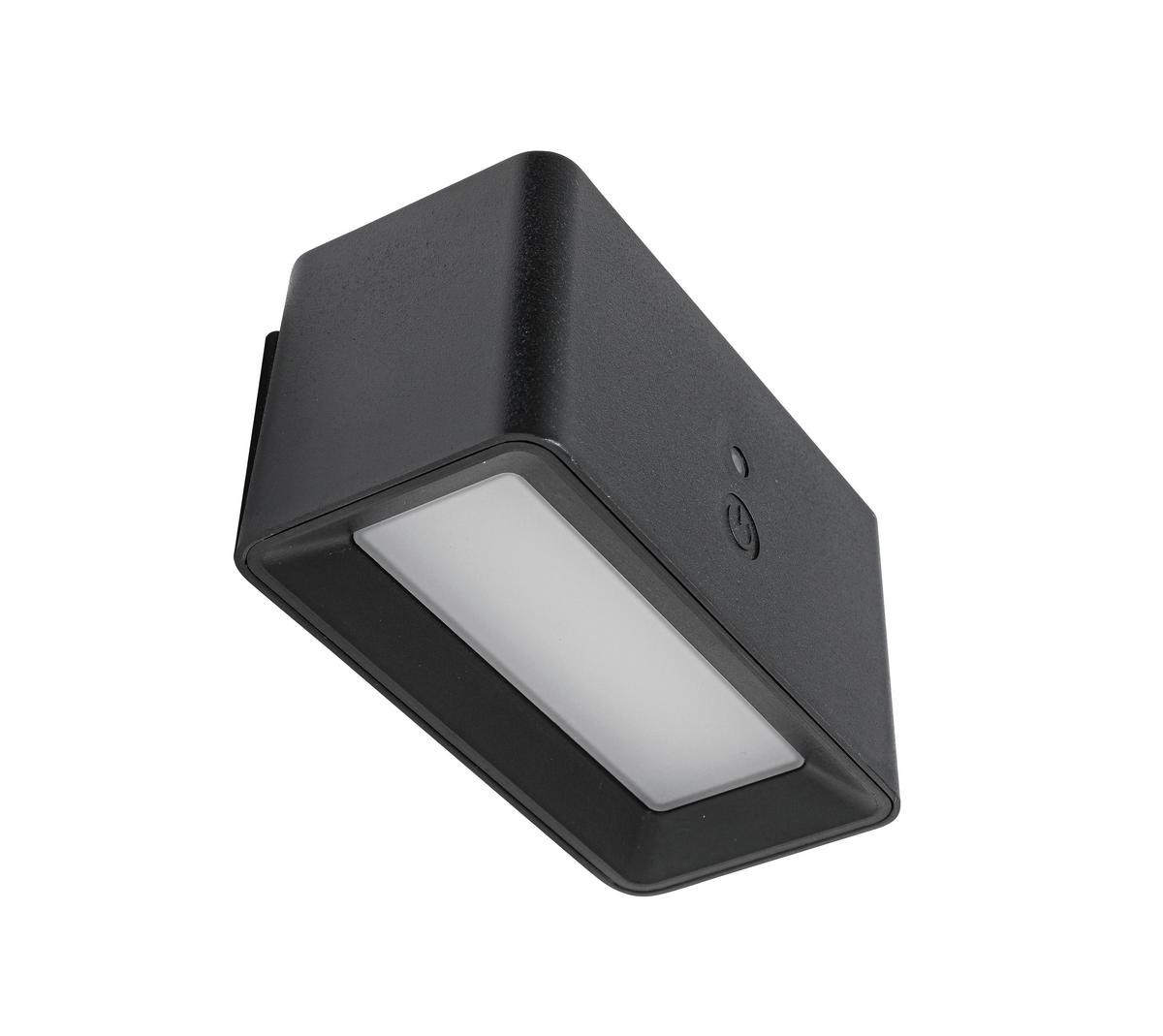 NÁSTĚNNÉ LED SVÍTIDLO TILOU - černá, Moderní, kov/plast (12/6,6/6,5cm) - Mömax