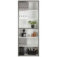 Regál KEFLAVIK -EXKLUSIV- - šedá/bílá, Moderní, kompozitní dřevo (84,5/226,5/41,5cm) - Mömax