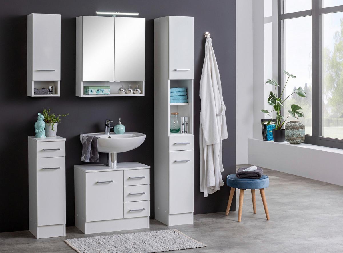 Waschbeckenunterschrank Riga B: 60 cm Weiß - Weiß, MODERN, Holzwerkstoff (60/54/35cm) - Held