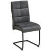 Schwingstuhl Kiana Microfaser Dunkelbrau, B: 38cm - Dunkelgrau/Schwarz, LIFESTYLE, Textil/Metall (38/97/45cm) - Livetastic